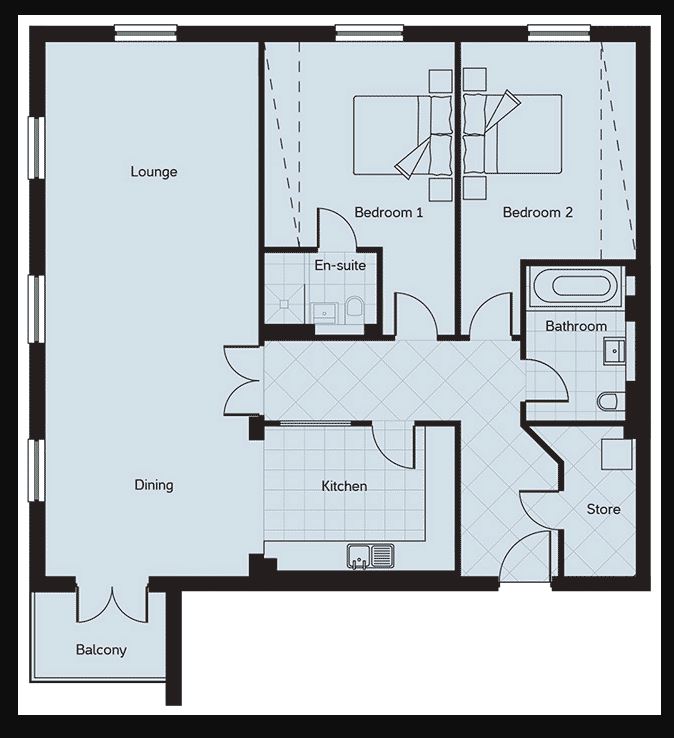 Apartment 3, The Pavilions, Ramsey Floorplan