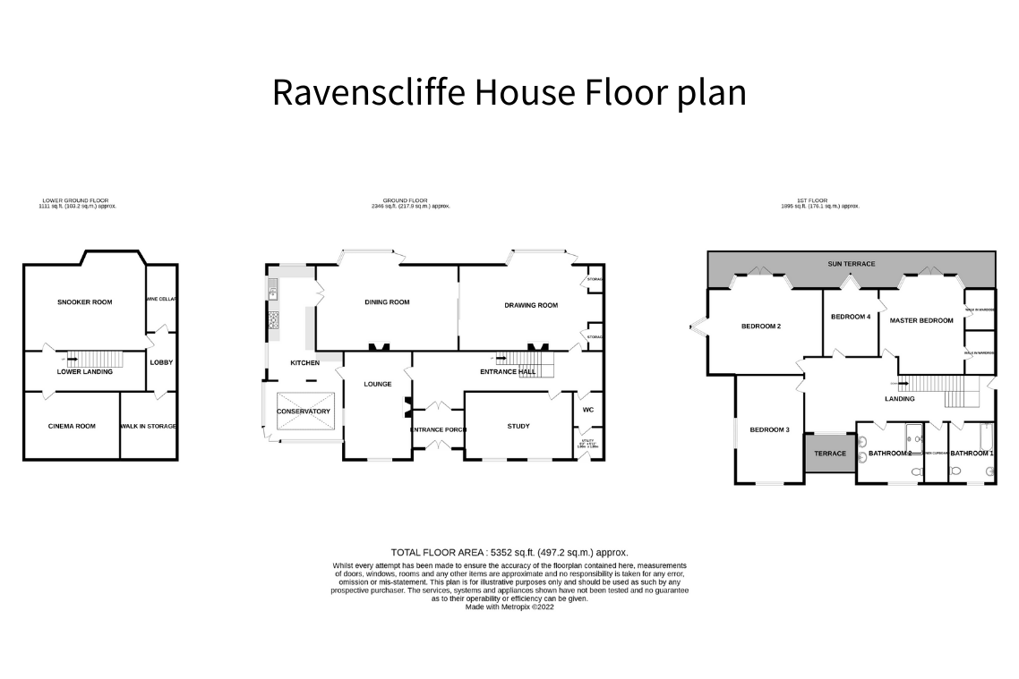 Ravenscliffe, Fort Anne Road, Douglas Floorplan