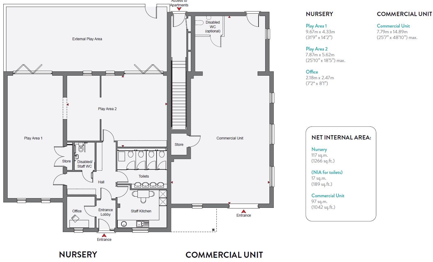 Commercial Unit, The Neighbourhood Centre, Auldyn Walk, Ramsey Floorplan