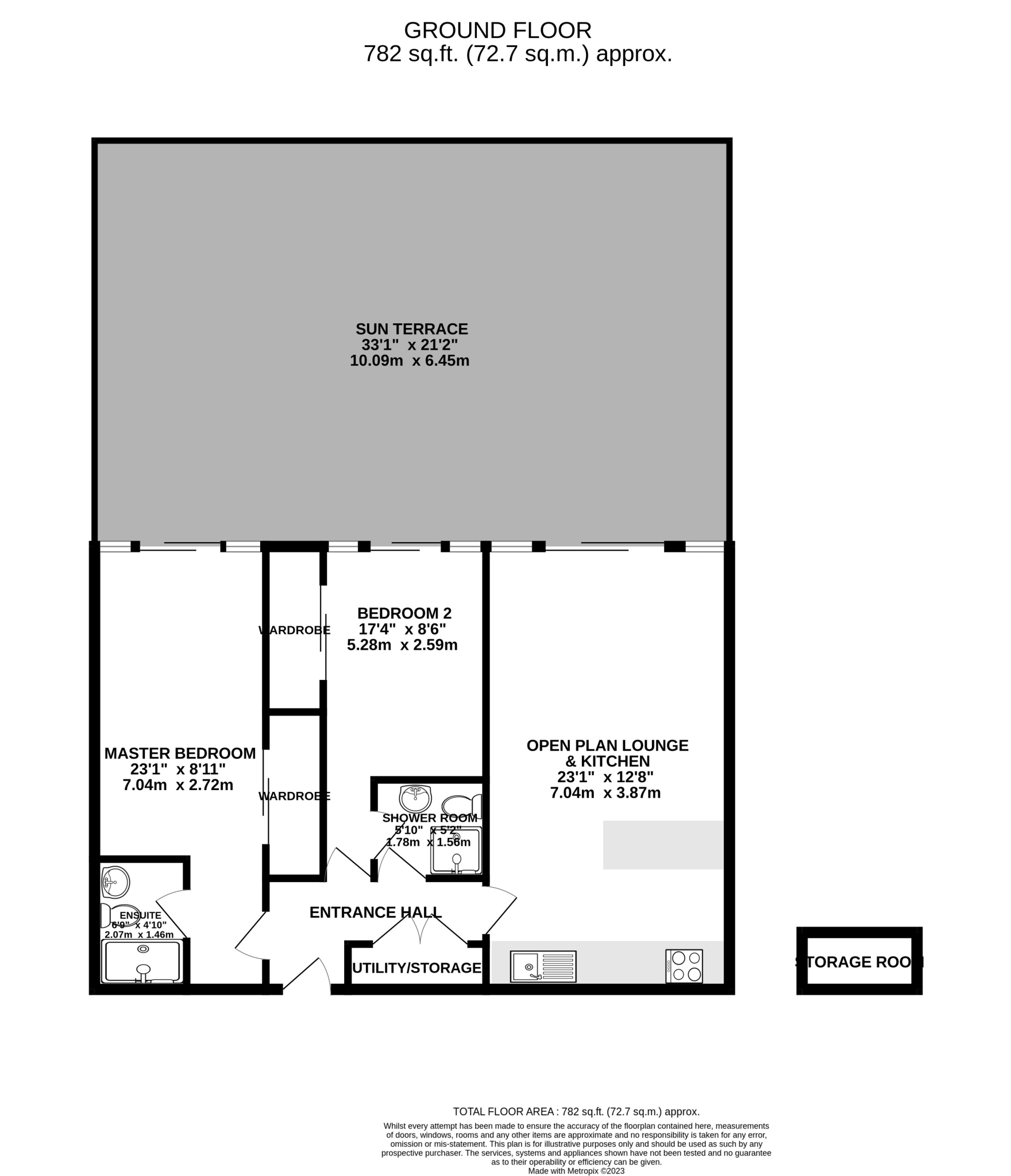 Apartment 3, Spectrum Apartments, Douglas Floorplan