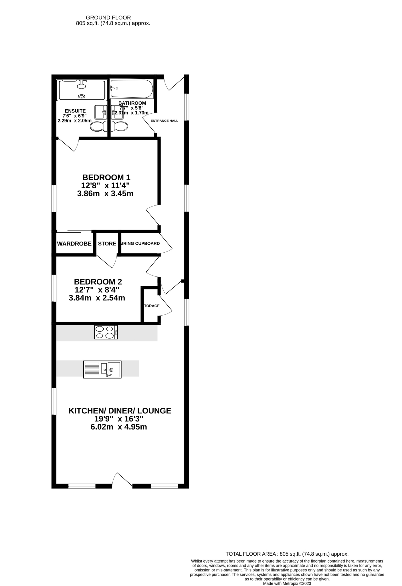 Apartment 5, The Viking Longhouse, Peel Floorplan